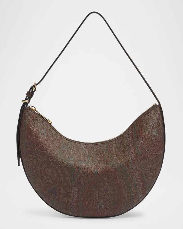 Essential Paisley Printed Leather Shoulder Bag